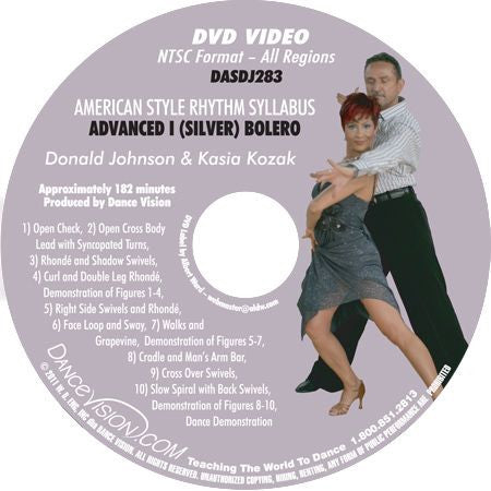 American Style Rhythm DVIDA Syllabus Advanced I (Silver) Bolero DVD