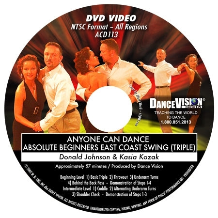 Anyone Can Dance East Coast Swing (Triple) - DVD