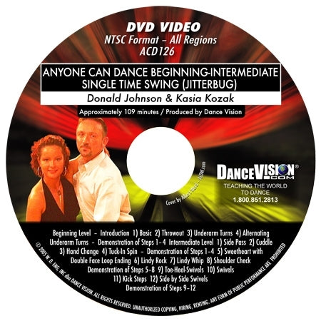 Anyone Can Dance Single Time Swing (Jitterbug) - DVD